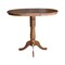 International Concepts Round 36 in Round Top Pedestal Table with 12 in Leaf, 41.3 in H, Distressed Oak, 36 in W, 48 in L K42-36RXT-6B-2 - alternate 9